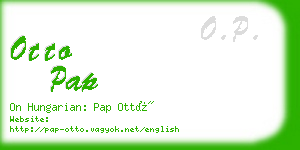 otto pap business card